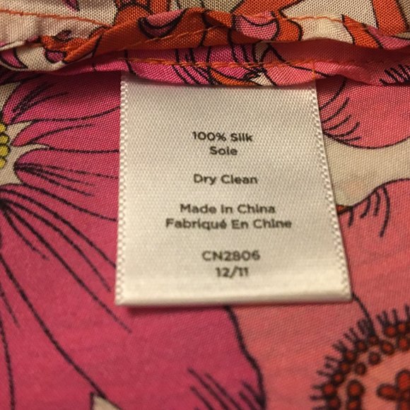 Talbot's Floral Silk Blouse M - Picture 7 of 7